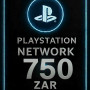 Playstation PSN Card 750 ZAR ZA