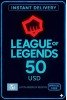 League Of Legends - 50 USD Riot Gift Card