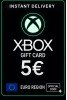 Xbox Live Gift Card 5 Euro Wallet