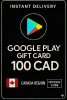 Google Play Gift Card - Canada 100 CAD