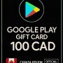 Google Play Gift Card - Canada 100 CAD