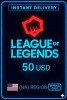 League Of Legends NA 50 Usd Riot Gift Card