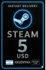 Steam Wallet Code - 5 USD (Argentina)