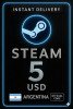 Steam Wallet Code - 5 USD (Argentina)