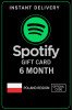 Spotify Gift Card Poland - 6 Month PL