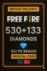 Free Fire 530+133 Elmas (EU + TR)