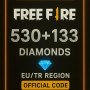 Free Fire 530+133 Elmas (EU + TR)