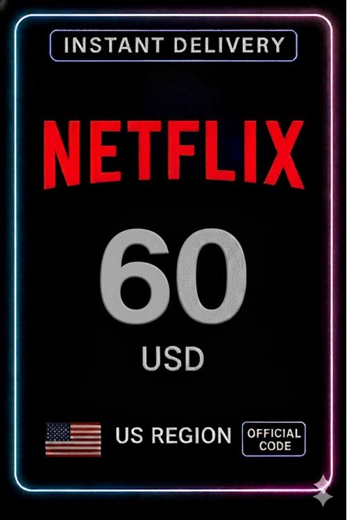 Netflix Gift Card - $60 (US)