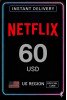 Netflix Gift Card - $60 (US)