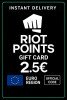Riot Points 2,5 Euro Gift Card