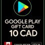 Google Play Gift Card - Canada 10 CAD