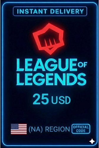League Of Legends NA 25 Usd Riot Gift Card