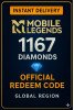 Mobile Legends 1167 Diamond