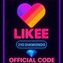 Likee 210 Diamonds Code - 5$