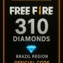 Free Fire - 310 Diamantes Código + 10% de Bônus Brazil