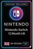 Nintendo Switch 12 Month UK