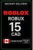 Roblox 15 CAD Game Card (CA)