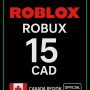 Roblox 15 CAD Game Card (CA)
