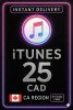 iTunes Gift Card 25 CAD CA