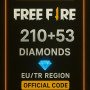 Free Fire 210+53 Elmas (EU + TR)