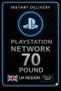 Playstation PSN Card 70 Pound