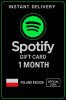 Spotify Gift Card Poland - 1 Month PL