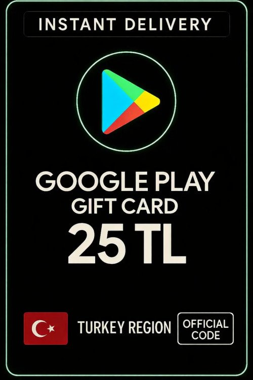 Google Play hediye kodu 25 TRY