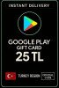 Google Play hediye kodu 25 TRY