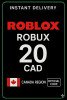 Roblox 20 CAD Game Card (CA)