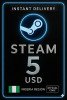 Steam Wallet Code - 5 USD (Nigeria)