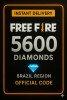 Free Fire - 5600 Diamantes Código + 10% de Bônus Brazil