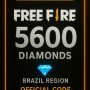Free Fire - 5600 Diamantes Código + 10% de Bônus Brazil