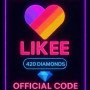 Likee 420 Diamonds Code - 10$