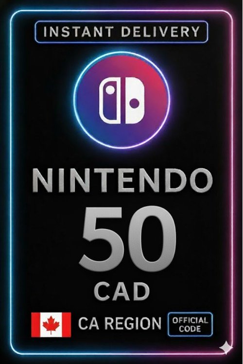 Nintendo eShop Prepaid Card - 50 CAD