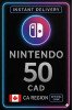 Nintendo eShop Prepaid Card - 50 CAD