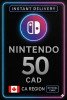 Nintendo eShop Prepaid Card - 50 CAD
