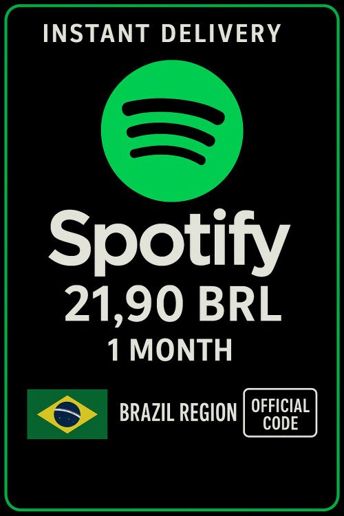 Spotify Brazil 21,90 BRL - 1 Month