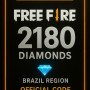 Free Fire - 2180 Diamantes Código + 10% de Bônus Brazil