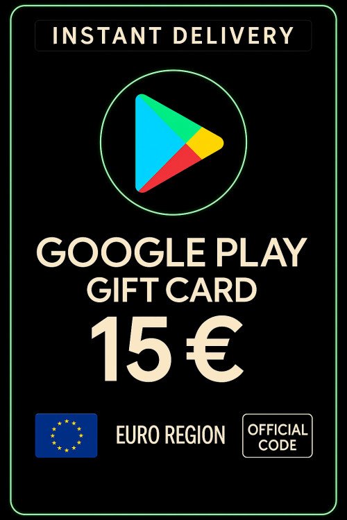 Google Play Gift Card - Europe 15 €