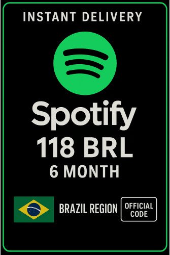 Spotify Brazil 118 BRL - 6 Month