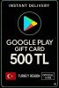 Google Play hediye kodu 500 TRY