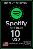 Spotify Gift Card - 10 Usd