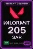 Valorant Points 205.00  Wallet  SA