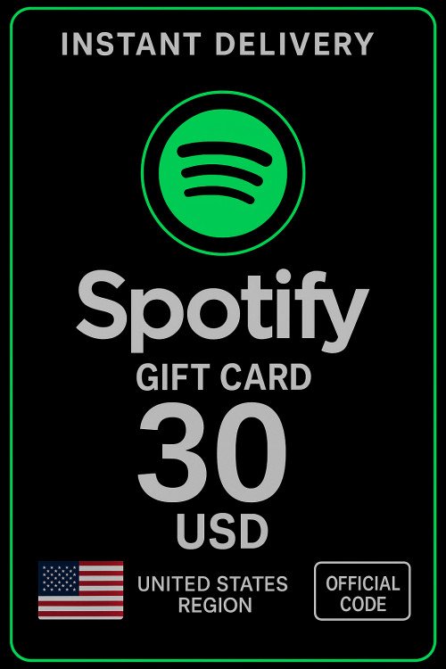 Spotify Gift Card - 30 Usd
