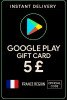 Google Play Gift Card - France 5 € (FR)