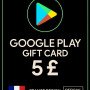 Google Play Gift Card - France 5 € (FR)