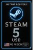 Steam Wallet Card 5 USD