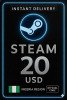 Steam Wallet Code - 20 USD (Nigeria)