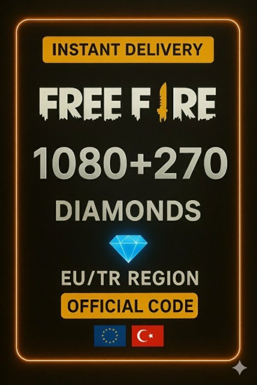 Free Fire 1080+270 Elmas (EU + TR)