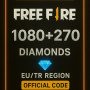 Free Fire 1080+270 Elmas (EU + TR)